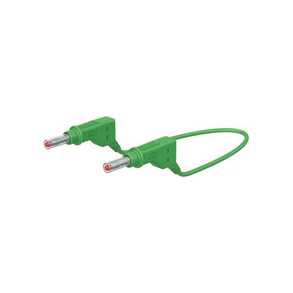 Stäubli 669407-20025 Connection cable green, stackable Ø4mm plugs,...