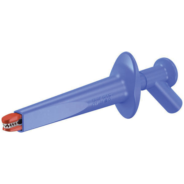 Stäubli 669474-23 AB200 Clip terminal CAT IV blue for safe current tap