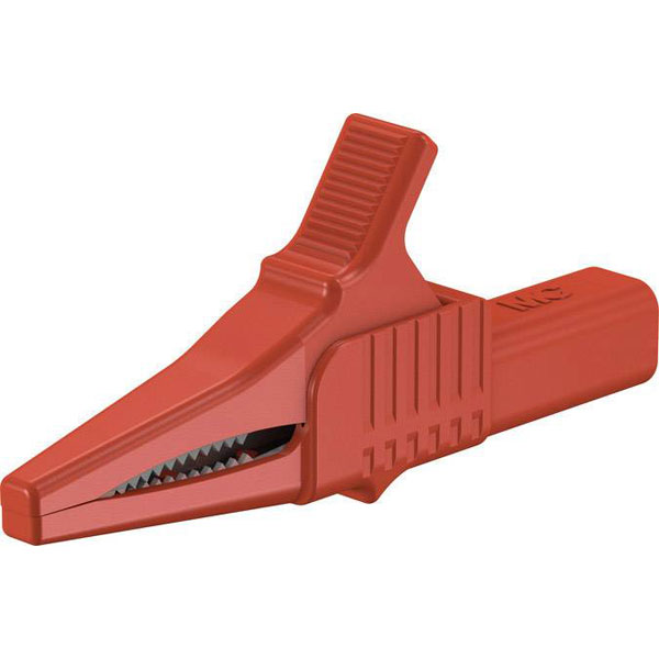 Stäubli 669755-22 Safety terminal, CAT II, red, brass, 4mm socket,...