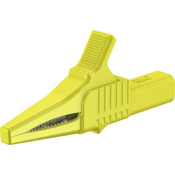 Stäubli 669755-24 XKK-1001 safety terminal, CAT II, yellow, brass,...