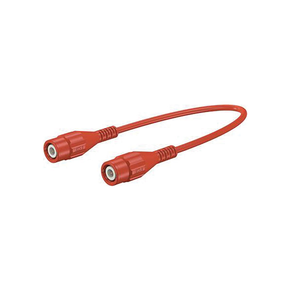 Stäubli 679770-20022 XLSS-58 safety test lead 2m red BNC plug gold...