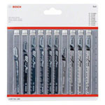 Bosch 2607011169 Wood Jigsaw Blade Set 10-Piece Coarse to Fine Cuts