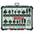 Bosch 2607017473 Router Bit Set 15 pcs Mixed Application Router Bit Set.