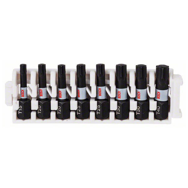 Bosch 2608522322 Impact Screwdriver Bit Insert Pack 25mm T15 - T40