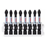 Bosch 2608522331 Impact Power Bit Insert Pack 50mm 8xPZ2 Pick & Clic