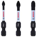 Bosch 2608522491 Impact Control Set PH1/2/3 50mm 3pc