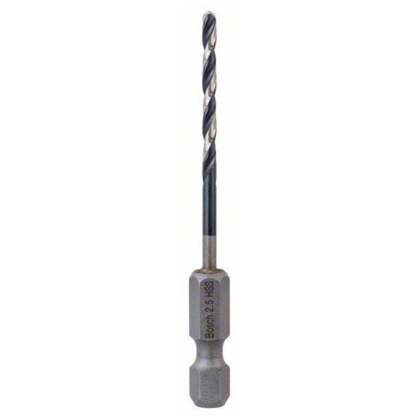 Bosch 2608577047 Metal Twist Drill Bit 2.5mm 69mm Length Impact Co...