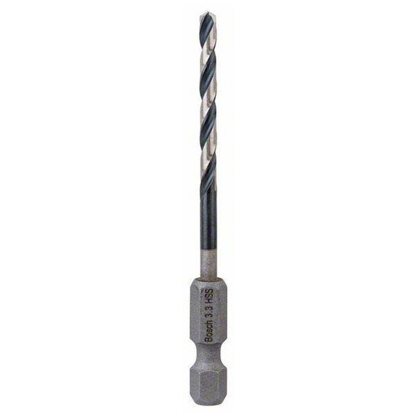 Bosch 2608577050 Metal Twist Drill Bit 3.30mm 75mm Length Impact C...