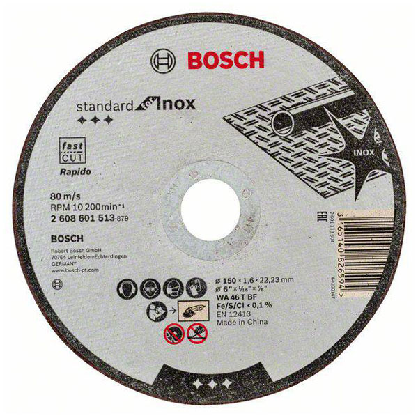 Bosch 2608601513 Cutting Disc 150mm INOX Aluminium Oxide EN12413 S...