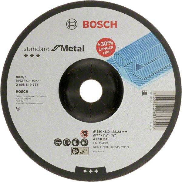 Click to view product details and reviews for Bosch 2608619778 Standard Metal Grinding Disc 180mm Aluminium Oxide.