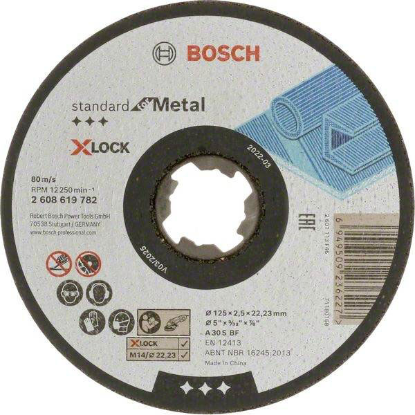 Bosch 2608619782 Standard for Metal Cutting Disc 125mm X-LOCK 1piece