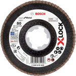 Bosch 2608619809 X551 Flap Disc 115mm Quick Change High Removal Rate