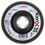 Bosch 2608621764 X-LOCK Flap Disc 115mm Metal Grinding Zirconium Oxide