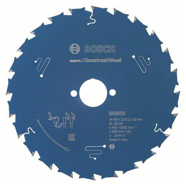 Bosch 2608644139 Expert Circular Saw Blade 190mm x 30mm x 1.3mm 24T