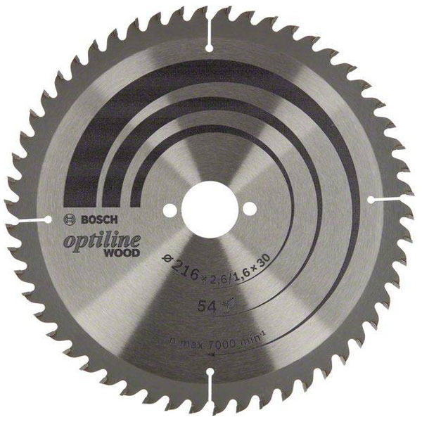 Bosch 2608838411 Optiline Circular Saw Blade 216x30mm 54 Teeth SK5...