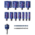 Bosch 2608900448 Accessories EXPERT 14piece Hole Saw Set Long-Lasting Carbide
