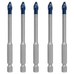 Bosch 2608900599 Expert HEX-9 Tile Drill Set 5piece 6mm Long-lasting Hex Shank