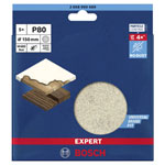 Bosch 2608900689 EXPERT M480 Sanding Discs 80 Grit 150mm 5pk Dust-Free