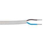 UniStrand 0.75mm 6A 2 Core 2192Y White Flat Mains PVC Flexible Cable