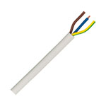 UniStrand 3 Core 0.75mm 6A 3183Y PVC White Mains Power Cable 100M Reel