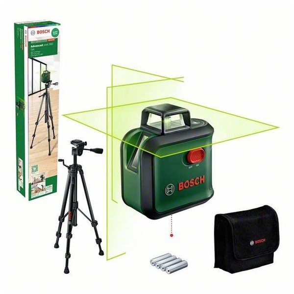 Bosch 0603663B07 AdvancedLevel 360 Cross Line Laser with 360° Proj...