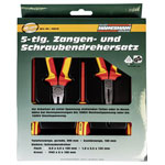 Brüder Mannesmann M10610 VDE Pliers Set 5-Piece Insulated Handles