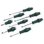 Brüder Mannesmann M11400 Screwdriver Set 8-Piece with Ergonomic Handles