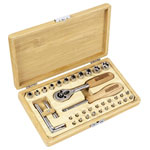 Brüder Mannesmann M29000 Tool Set: 41 Parts Bamboo Case Eco-Friendly