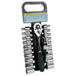 Brüder Mannesmann M29106 Socket Wrench Set 22-Piece Chromium-Vanadium Steel