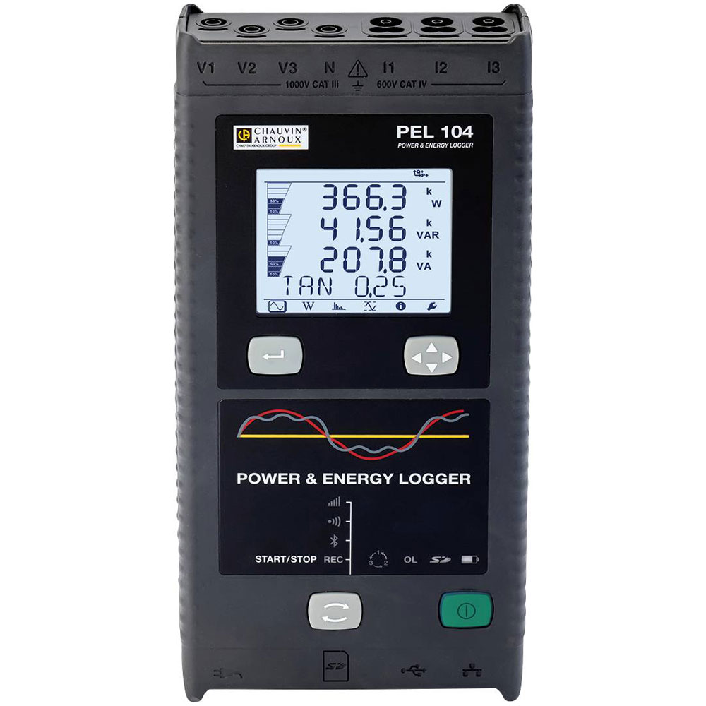Chauvin Arnoux P01157154 PEL 104 network diagnostics 3-phase Data ...