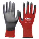 Cimco 141235 Nylon Protective Glove Size M Grey/Red EN 388 Compliant