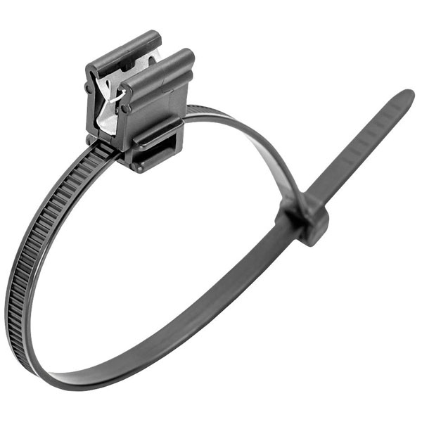 Cimco 181825 Cable Tie 100pc Set Black UV-Proof 200mm Flexible Clip