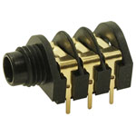 Cliff CL12345 Stereo 6.35mm Audio Jack Socket 3-Pin Horizontal Mount