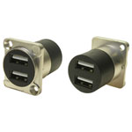 Cliff CP30085 USB 2.0 Dual A-A Metal Adapter Robust Metal Design