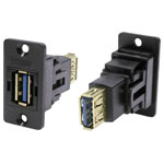 Cliff CP30605N Adapter Socket Built-in USB Type A to USB Type A 1pc