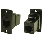Cliff CP30620X1 Adapter CAT5E Slim Black 3.2mm Hole 1pc