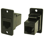 Cliff CP30622SX1 Adapter CAT6 Shielded Black 3.2mm Hole 1pc
