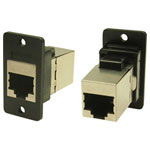 Cliff CP30625SX1 Adapter FM SLIM FT CAT6A SHLD Black 3.2 Hole 1pc