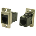 Cliff CP30724M DUALSLIM Metal RJ12 Adapter Nickel Black 1pc
