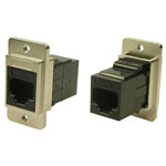 Cliff CP30724M3 DUALSLIM Adapter CAT3 RJ12 Metal Nickel Black 1pc