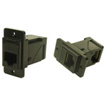 Cliff CP30752MB3 Adapter DualSlim CAT6 RJ45 Right-Angle Black Metal