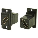 Cliff CP30788MB DUALSLIM HDMI Adapter 8K Socket-Socket Black Metal Frame