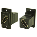 Cliff CP30788MB3 Dualslim HDMI Adapter 8K Socket Metal Frame Black 1pc