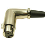 Cliff FC60953N XLR Connector 3-Pin Gold Contacts Black 1pc