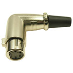 Cliff FC60954N XLR Connector 4-pin Gold Black 1pc