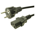 Cliff FCR72038 Mains Cable Black 2.5m 1pc Durable Current Transfer