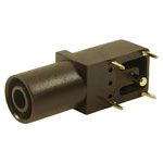 Cliff FCR7350N Safety Jack Socket Right Angle 4mm Pin Brown 1pc