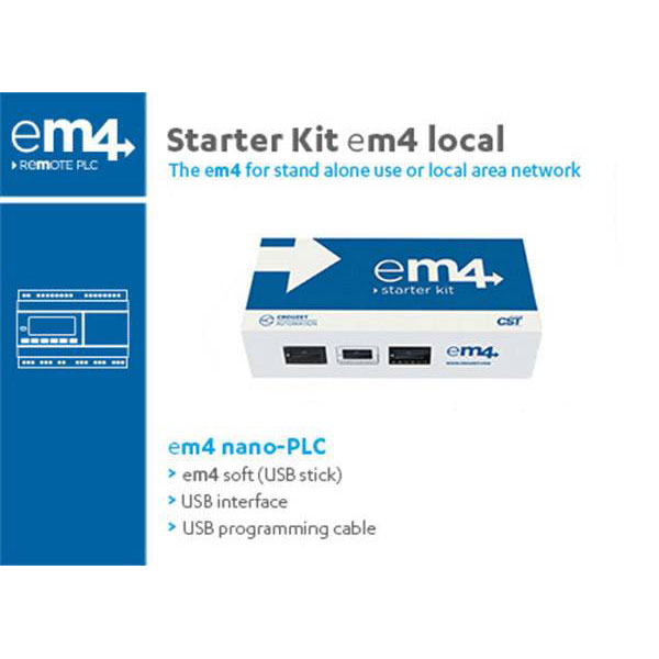Crouzet 88981106 EM4 PLC Starter Kit 24V DC Compact Optimised Control