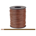 Donau 114-88-100 Elektronik Twin Copper Wire 2x0.08mm² 100m Brown