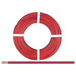 Donau 218-02-25 Elektronik Twin Cable 2x0.14mm² Red/Blue 25m Plastic Insul.